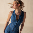 Rebecca - Jumpsuit im Vintage-Stil mit Reißverschluss