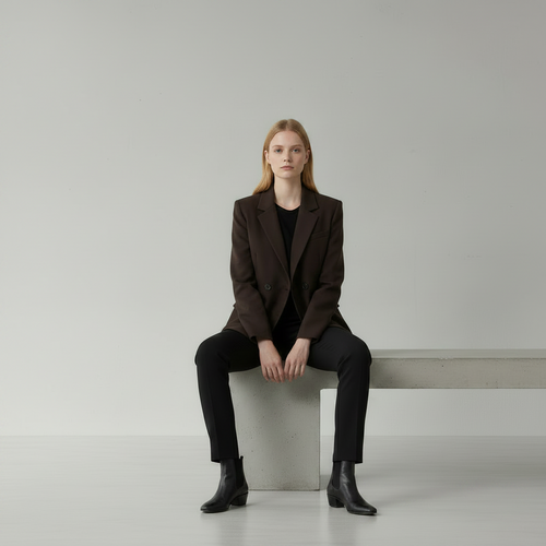 Brauner Polyesterblazer