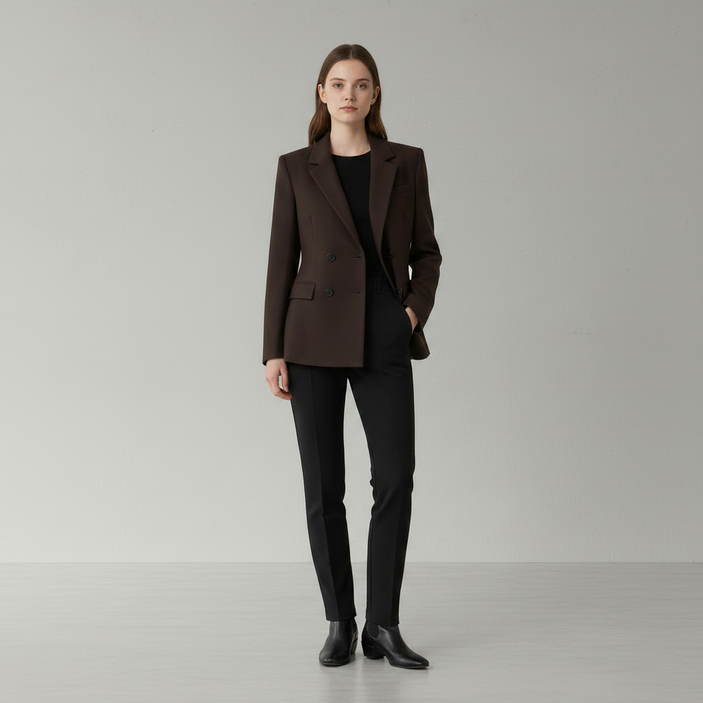 Brauner Polyesterblazer
