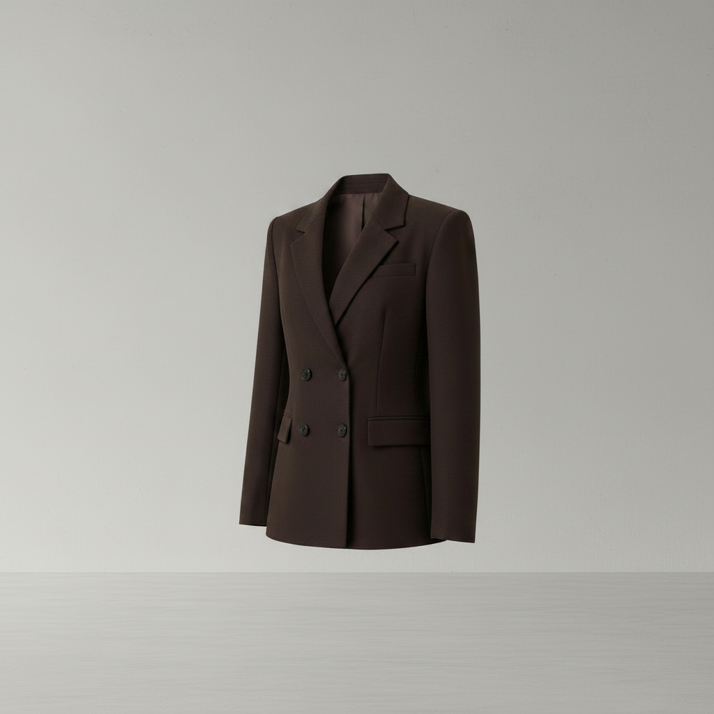 Brauner Polyesterblazer