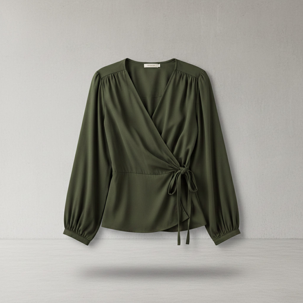 Grüne Polyesterbluse