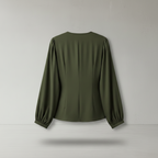 Grüne Polyesterbluse