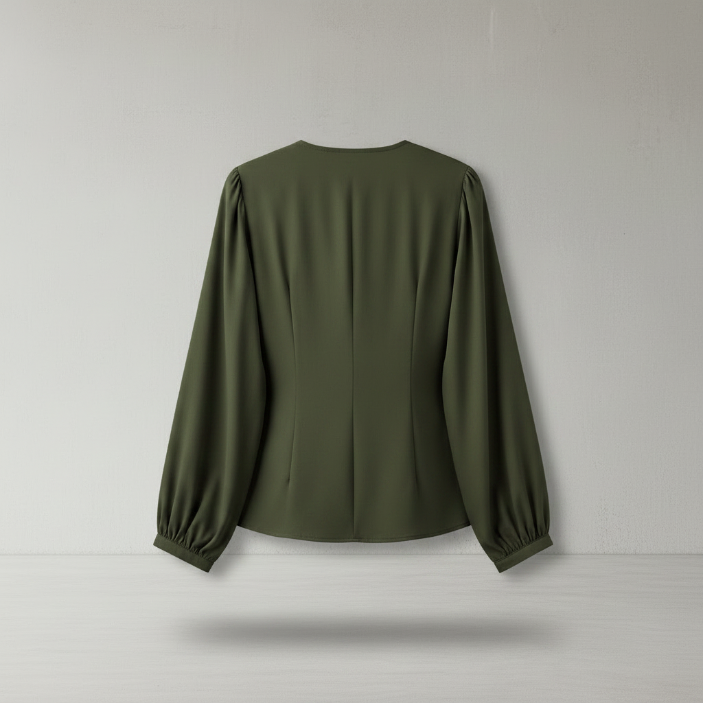 Grüne Polyesterbluse