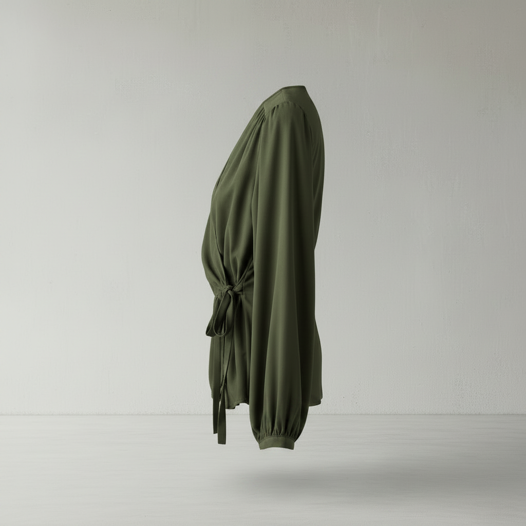 Grüne Polyesterbluse