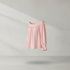 Rosa Polyesterbluse