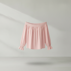Rosa Polyesterbluse