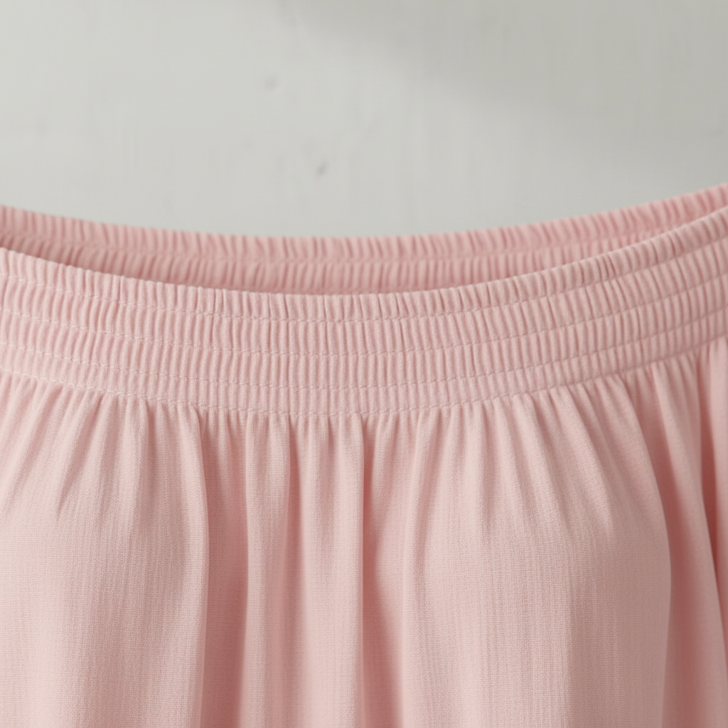 Rosa Polyesterbluse