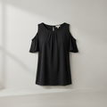 Schwarze Polyesterbluse