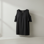 Schwarze Polyesterbluse