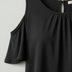 Schwarze Polyesterbluse
