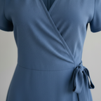 Blaues Viskosekleid