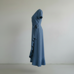 Blaues Viskosekleid