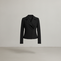 Schwarze Polyesterjacke