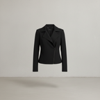 Schwarze Polyesterjacke