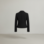 Schwarze Polyesterjacke