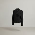 Schwarze Polyesterjacke
