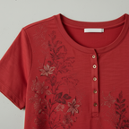 Rotes Baumwoll-T-Shirt