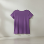 Lila Baumwoll-T-Shirt
