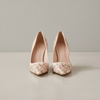 Beige Textilpumps