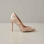 Beige Textilpumps