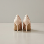 Beige Textilpumps